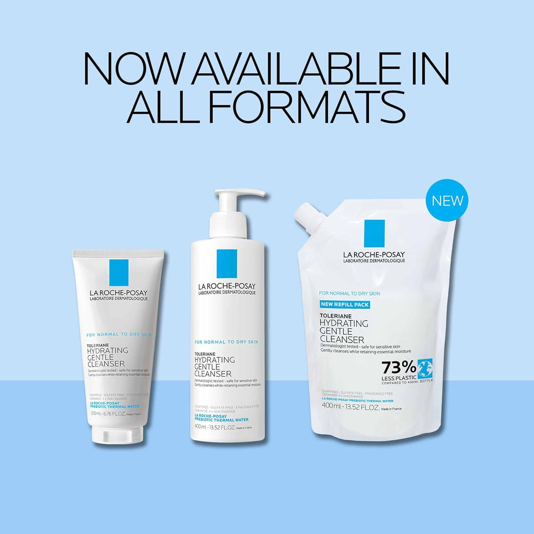 La Roche-Posay Toleriane Hydrating Face Cleanser | Niacinamide & Ceramides | Fragrance-Free, For Sensitive Skin