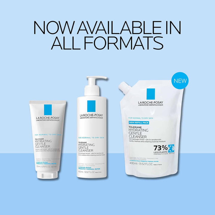 La Roche-Posay Toleriane Hydrating Face Cleanser | Niacinamide & Ceramides | Fragrance-Free, For Sensitive Skin