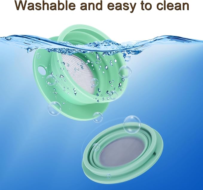 Collapsible Travel Pour Over Coffee Maker Camping, Paperless Silicone Collapsible Pour Over Coffee Dripper with Metal Coffee Filter, Portable Coffee Strainer Pour Over Cup Single Serve (Green)