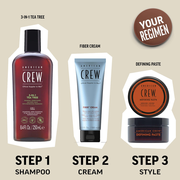 American Crew Men's Hair Fiber, Like Styling Gel with High Hold & Low Shine, Travel Size, 1.7 oz