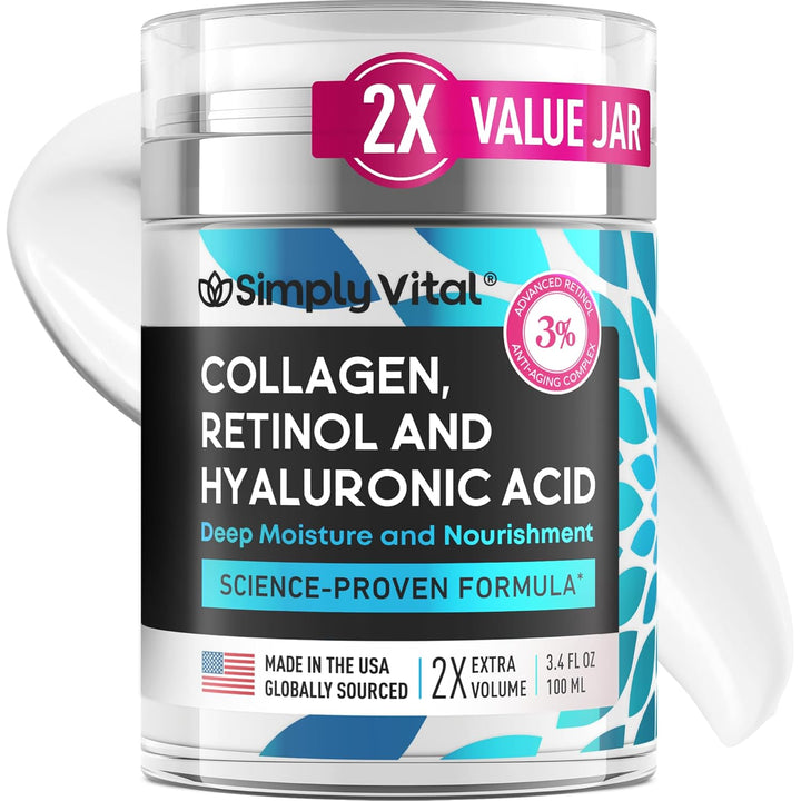Anti-Aging Collagen & Retinol Cream | Firming Moisturizer for Face & Neck - 1.7 fl. oz.