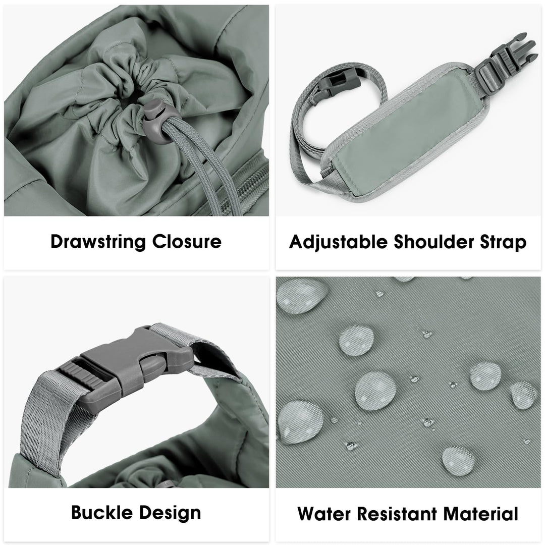 Ceneda Water Bottle Carrier Bag with Phone Pocket 32oz 40oz Tumbler Insulated Water Bottle Holder with Adjustable Shoulder Strap Carrier Sling Bag (Grey)