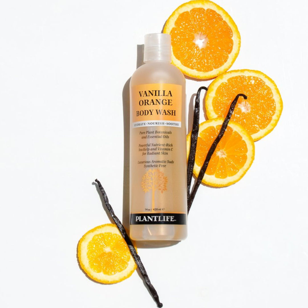 Plantlife Vanilla Orange Body Wash - Gmo And Gluten Free Gentle And Moisturizing Body Wash That Contains Only Ingredients Straig