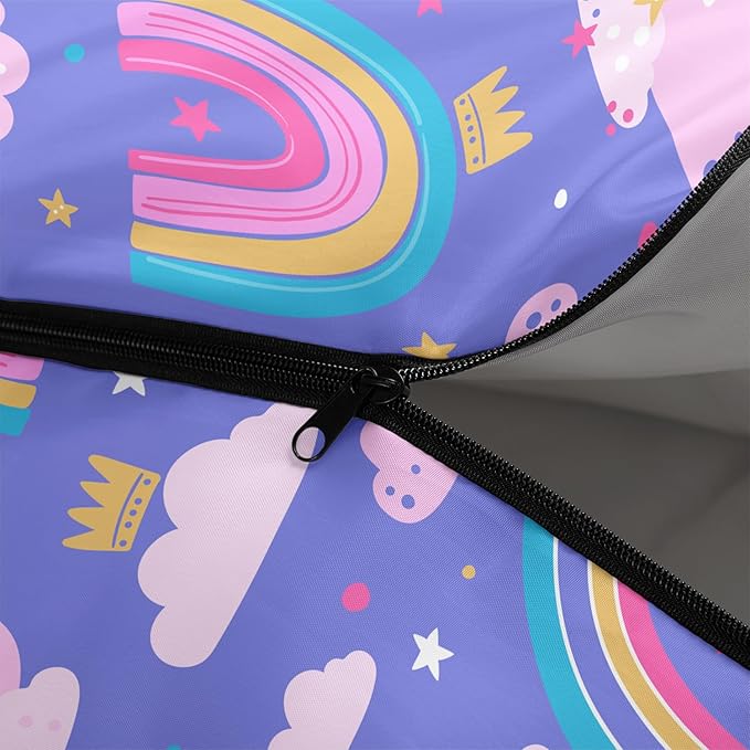 AILONEN Kids Floral Cat Camping Sleeping Bags,Lightweight & Waterproof,3 Season Warm & Cool Weather,Kawaii Kitten Sleeping Bags for Girls Adults,Travelling,Outdoors