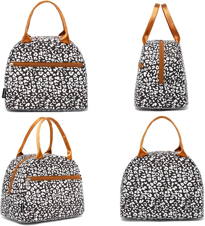 FlowFly Insulated Lunch Cooler Bag - Tote Bag Organizer for Women/Men, Cow