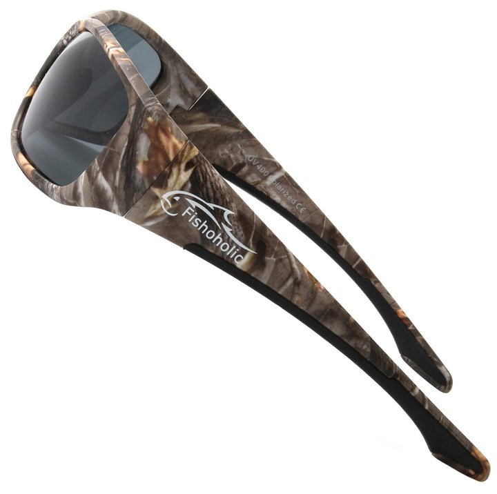 Fishoholic BiFocal - x1.5 x2.0 x2.5 (Reader) - Polarized Bi-Focal Fishing Sunglasses - UV400 Great Fishing Gift for Father Dad (2.5-CAMO-MB)