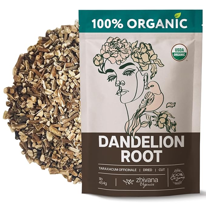 Dandelion Root Tea Loose (16 oz.) – Organic Dandelion Root Herb - Te de Diente de Leon Organico Natural - Liver Cleanse, Digestion, Liver Detox