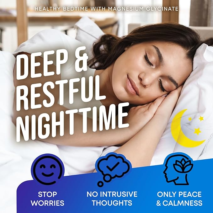 Magnesium Glycinate 500MG - Magnesium for Sleep - High Absorption Chelated Magnesium Supplement - Ashwagandha Root Extract + Manganese - Glicinato De Magnesio 400mg + 100mg 200 Vegan Capsules