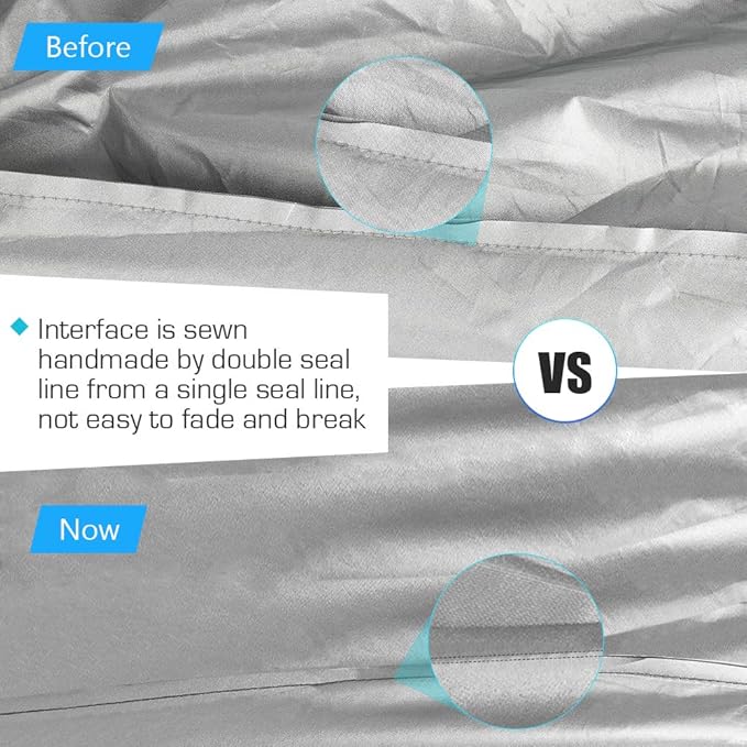 7.8-18ft Waterproof Kayak Canoe Cover-Storage Dust Cover UV Protection Sunblock Shield for Fishing Boat/Kayak/Canoe 7 Sizes [Choose Color] (Gray(Upgraded), Suitable for 15.3-16.5ft Kayak)