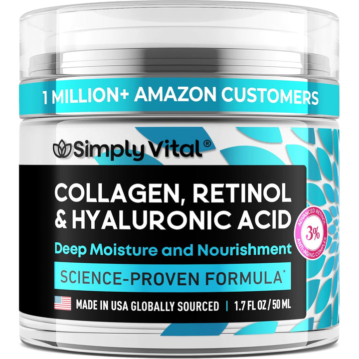 Anti-Aging Collagen & Retinol Cream | Firming Moisturizer for Face & Neck - 1.7 fl. oz.