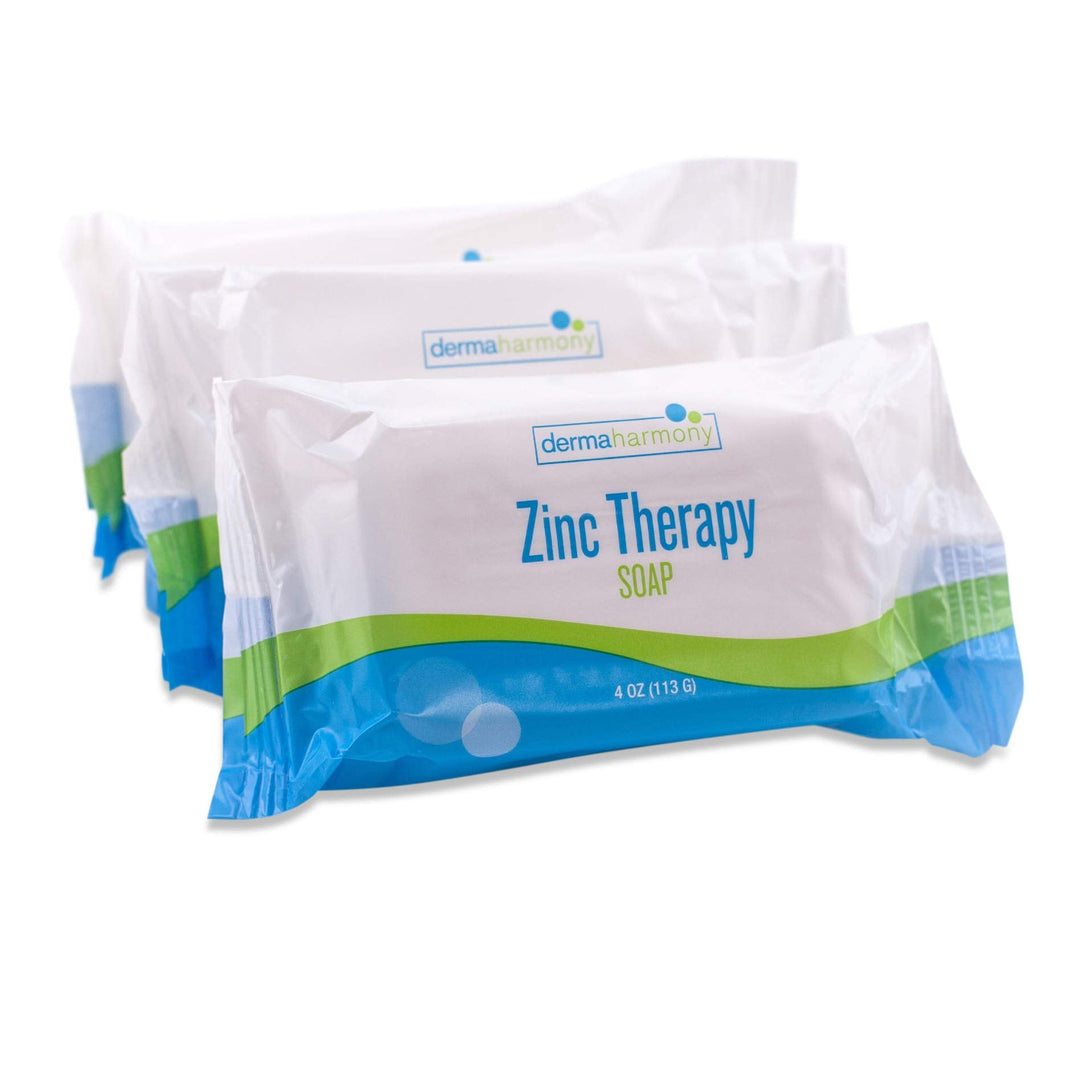Dermaharmony Pyrithione Zinc (Znp) Therapy Soap 4 Oz Bars - 3 Pack - For Seborrhea And Dandruff
