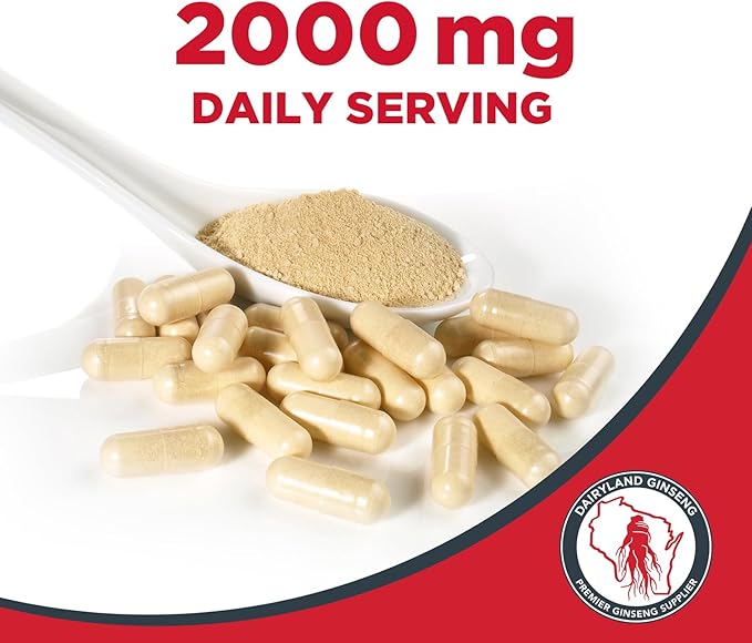 Dairyland American Ginseng Powder 16 oz and Capsules 150 ct of Wisconsin Ginseng – Direct from Farmer to Consumer 西洋参