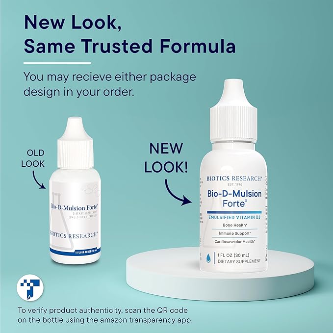 Biotics Research Bio-D-Mulsion Forte Liquid Vitamin D Drops 4000 IU – Vitamin D3 2000iu /Drop for Adults –Best Absorption, Strengthens Bones, Supports Cardiovascular & Immune System -1 fl oz