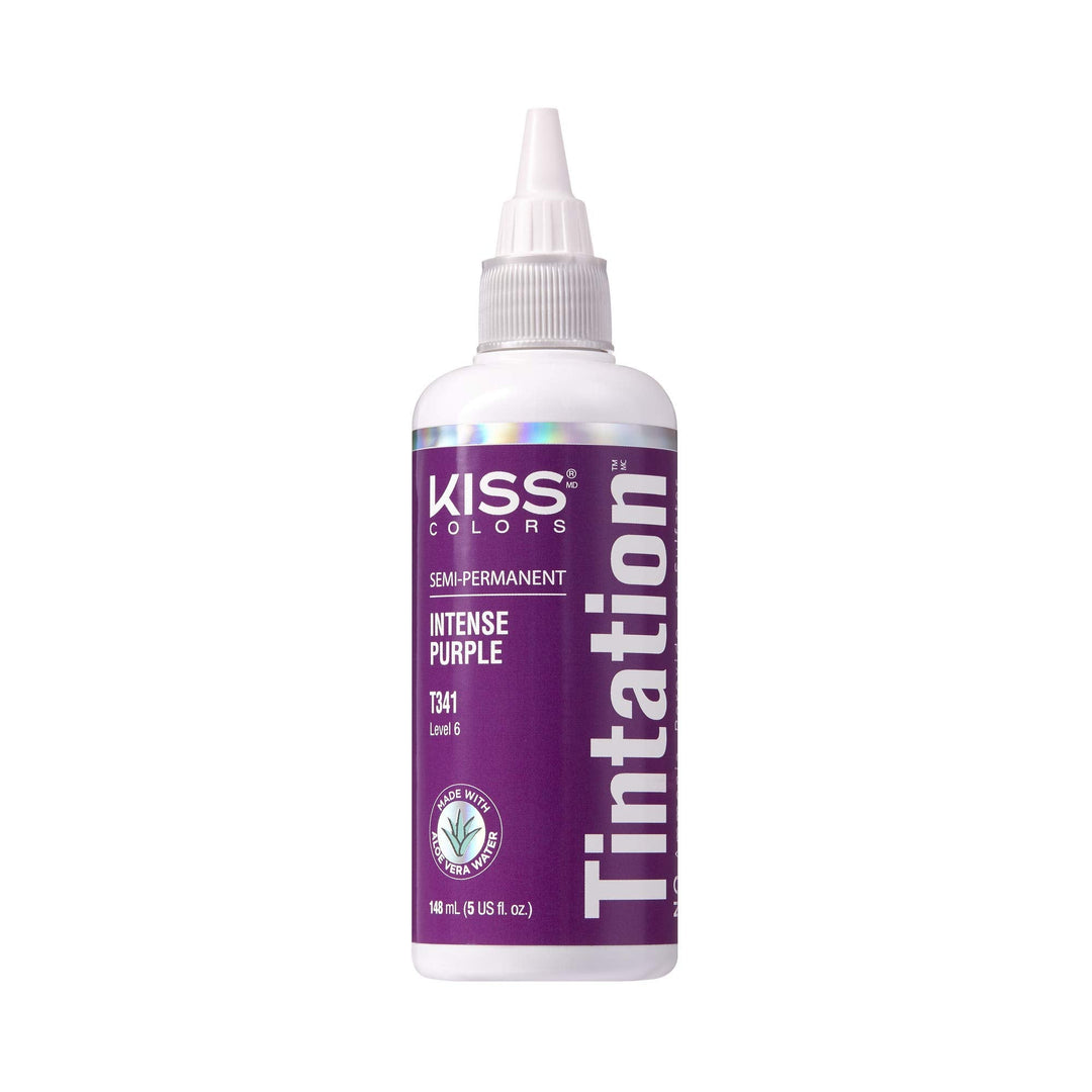 Kiss Tintation Semi-Permanent Hair Color Treatment 148 Ml (5 Us Fl.Oz) (Intense Purple)