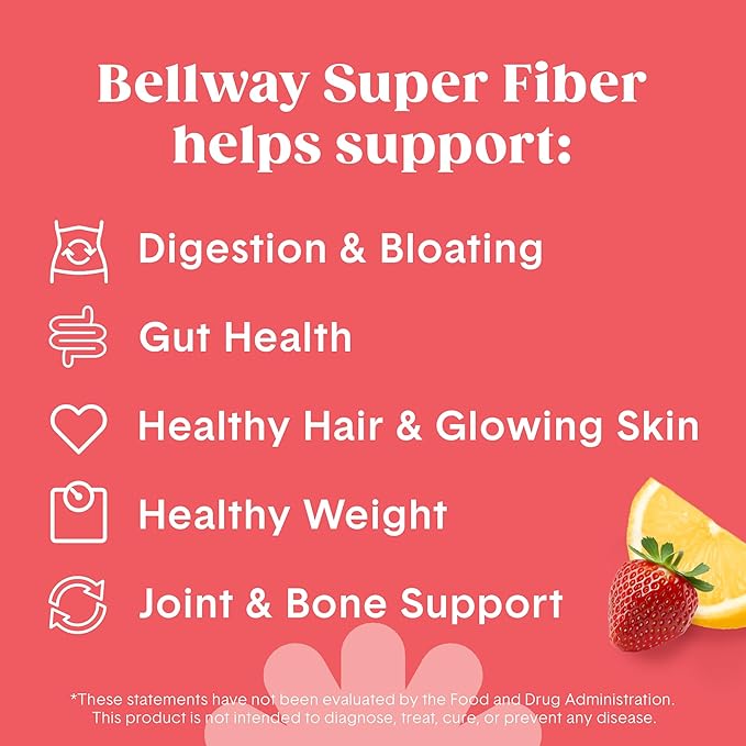 Bellway Super Fiber Powder + Collagen, Strawberry Lemonade Super Fiber Gummies Bundle