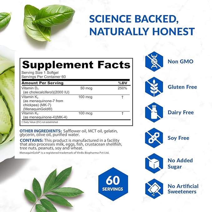 BioTrust Sol Joy, High-Potency Vitamin D3 K2 – High Potency (50 mcg)