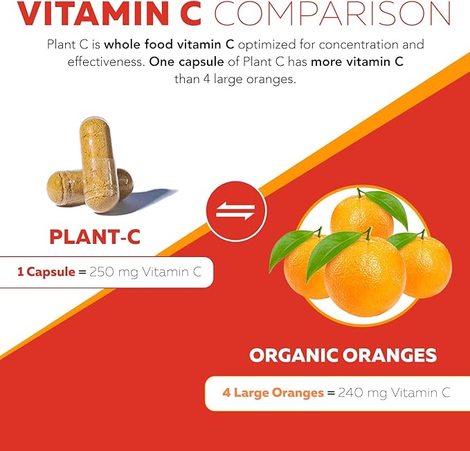 Organic Vitamin C | Whole Food Vitamin C from Fruit Plus Absorption Enhancing Cofactors - Vegan, Enhanced Bioavailability - Immune Support, Antioxidant, Total Health (90 Servings)