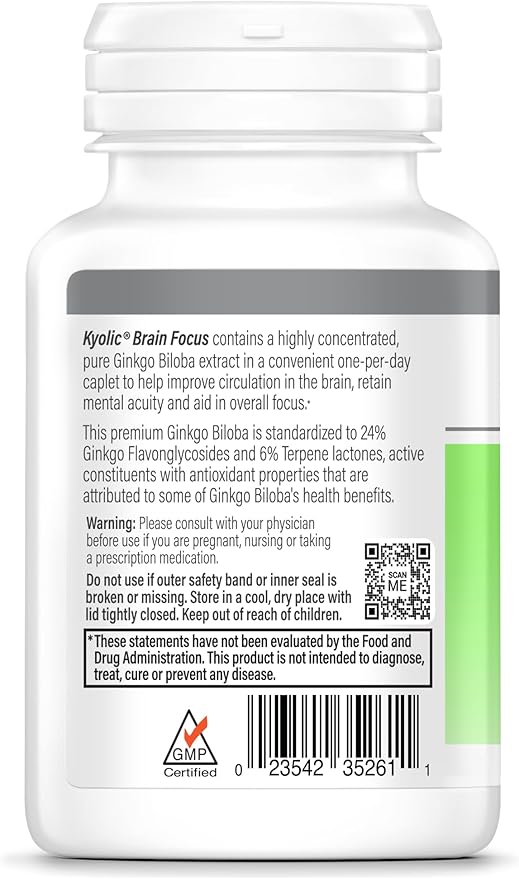 Kyolic Specialty Series, Brain Focus, Mental Acuity & Focus, 60 Caplets