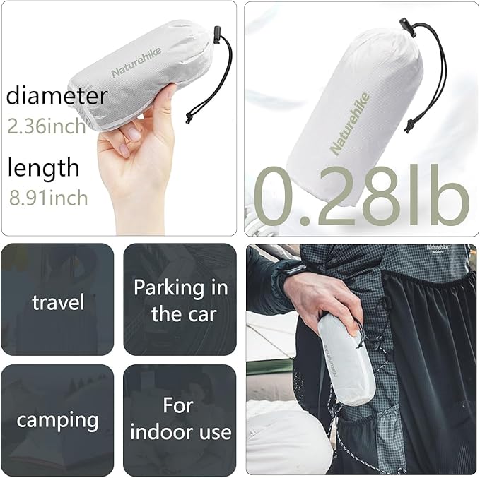 Naturehike Sleeping Bag Liner Ultra-Light 4.51oz - Adult Sleep Sack & Travel Sleep Sack Travel Sheets & Camping Sheet for Backpacking, Hotel, Hostels, Comfy & Easy Care, Full-Length