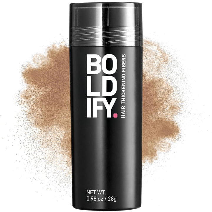 Boldify Hair Fibers 28g | Fill Thinning Hair | Light Brown | For Men & Women