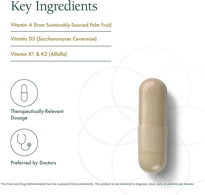 Natura Health Products Vitamin D-A-K Supplement - Supports Healthy Bone, Heart and Vision Function, Featuring Vitamins D3 5000 IU, A 1000 IU, K2 50 mcg, K1 550 mcg, Bioavailable (60 Capsules)
