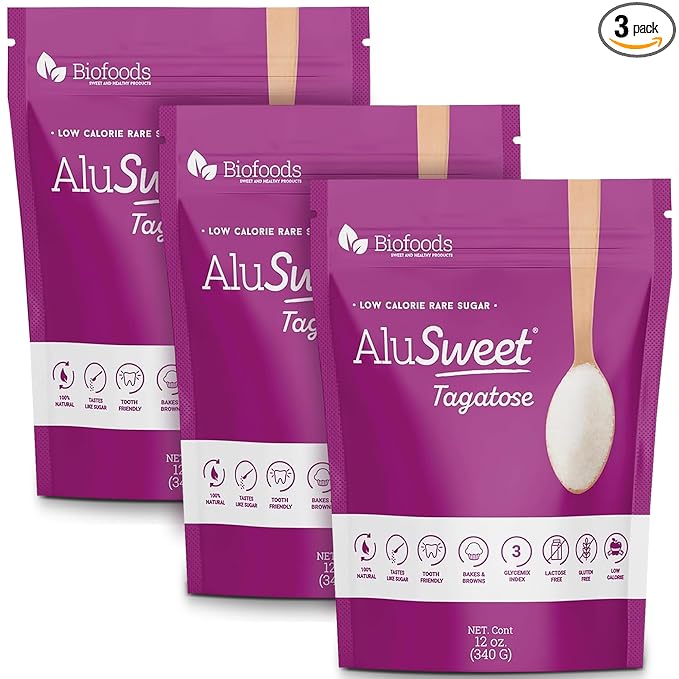 AluSweet Tagatose + Stevia Natural Low-Calorie Sweetener - 36oz 2:1 Replacement - Prebiotic, Keto & Diabetic-Friendly, Gluten & Lactose-Free, Sugar Substitute, Ideal for Baking, No Aftertaste
