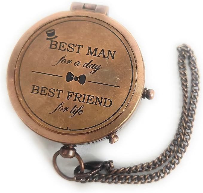 Best Man Gifts for Wedding Brass Compass I Best Man Proposal Gift -Best Man for a Day I Best Man Gift I Will You Be My Best Man Gifts (Best Man)