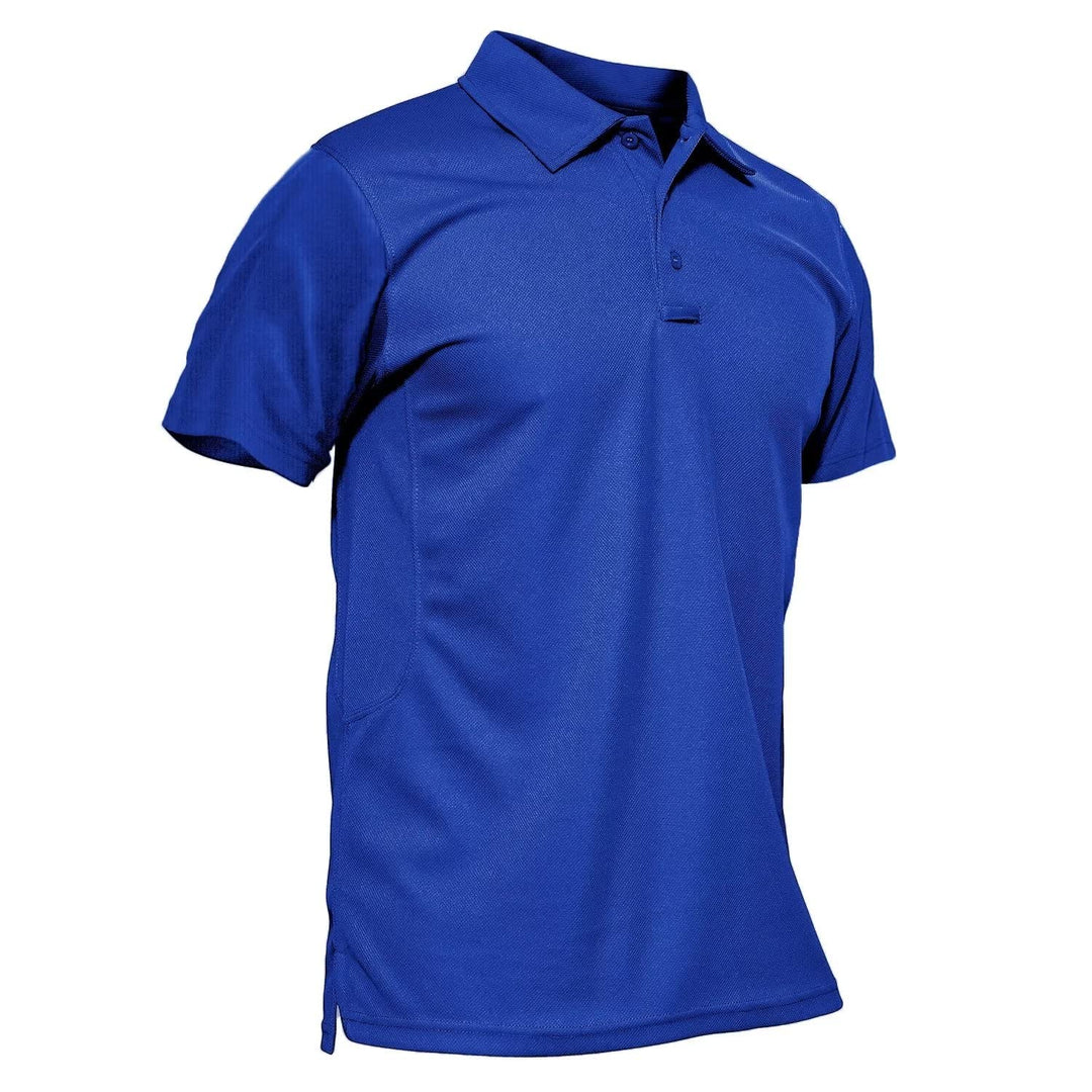 MAGCOMSEN Work Polo Shirts for Men Golf T-Shirts Quick Dry Shirts Summer Shirts Golf Polo Shirts for Men Blue S