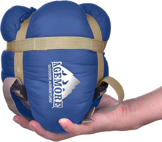 AGEMORE Ultralight Warm Weather Envelope Sleeping Bag, Lightweight Waterproof Compact Sleeping Bag, for Spring Summer & Fall, 75’’L X 30’’W Fit for Kids Teens Or Adults Outdoor Camping & Backpacking