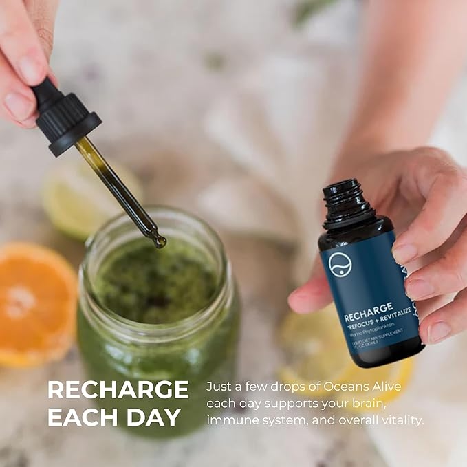 Activation Oceans Alive | 1 fl oz (30 ml) | Marine Phytoplankton Supplement | Chlorophyll & Mineral-Rich Formula for Energy & Focus | Natural Antioxidant Drops