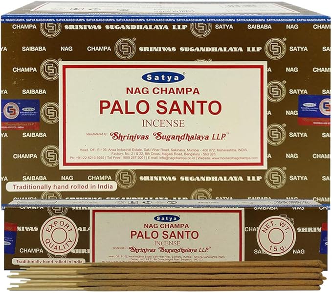 Palo Santo Incense Sticks and Incense Stick Holder Bundle Insence Insense Satya Incense