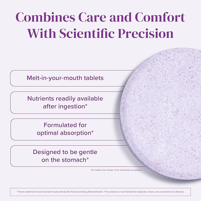 BariMelts Bariatric Multivitamin with Iron, 60 Fast-Dissolving Tablets (1-Month Supply), Sugar-Free Bariatric Vitamins for Women, Natural Blueberry Flavor