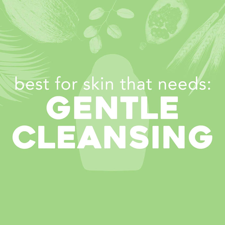 OGX Sensitive + Pink Sea Salt & Rosewater Sulfate-Free Soothing Body Scrub with Healing Rose Quartz, Gentle Exfoliating Daily Body Wash to Soften & Smooth Skin, 19.5 Fl Oz