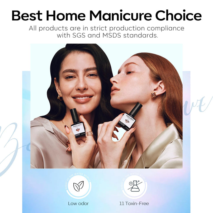 modelones Gel Nail Polish Set 6 Colors Blue Glitter Galaxy Dark Blue 9D Cat Eye Gel Nail Polish with Magnet Light White Shimmer Pearl Soak Off Led Nail Art DIY Salon Gift For Women