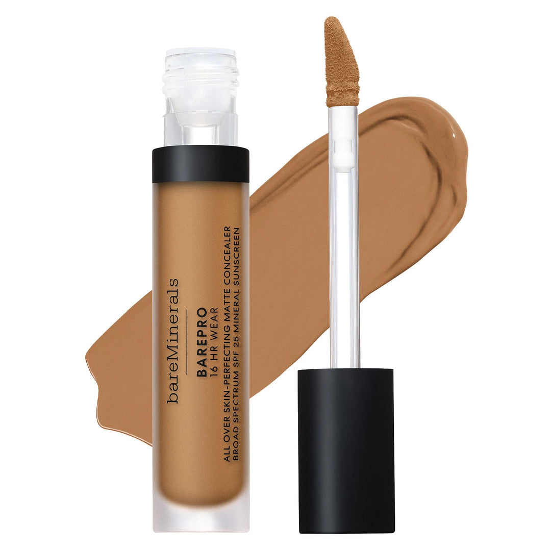 bareMinerals BAREPRO 16HR All Over Skin-Perfecting Natural Matte Concealer Mineral SPF 25 with Niacinamide, Conceals Dark Spots, Blemishes + Dark Circles Under Eyes, Safe for Sensitive Skin, Vegan
