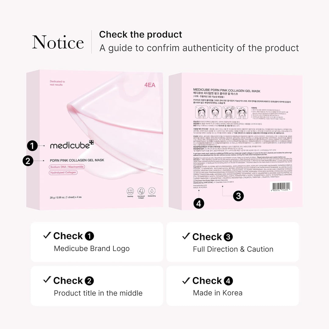 Medicube Salmon DNA PDRN Collagen Jelly Mask | Hydrating Overnight Gel for Glass Skin – 28g, 4 Pack