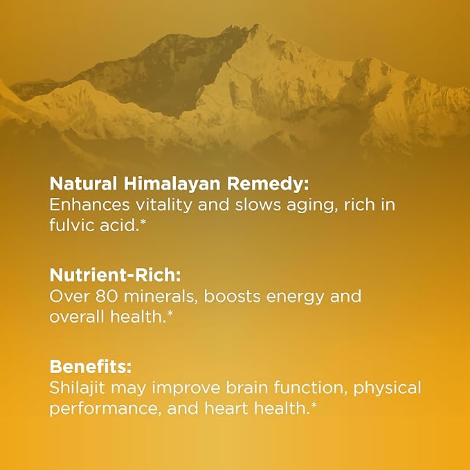 Shilajit Gummies 1000mg | Pure Shilajit Resin for Energy, Brain & Immunity | Supplement for Men & Women | Sugar-Free, Vegan, Gluten-Free | Natural Berry Flavor, Made in USA (90ct)