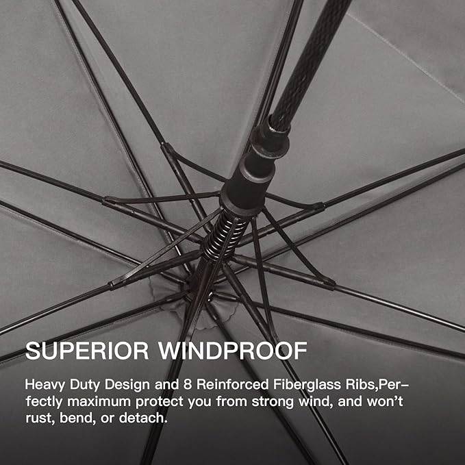 Auto Open Golf Umbrellas 62/68/72 Inch Extra Large Oversize for Business & Home, Ventilated Double Canopy Windproof Waterproof Stick Umbrella for Rain & strong wind