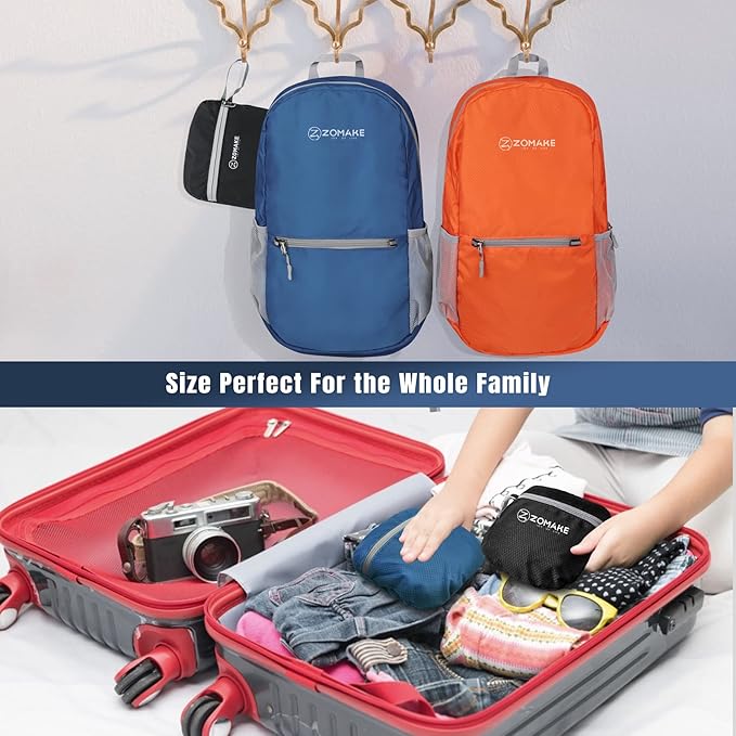 ZOMAKE Ultra Lightweight Hiking Backpack 20L, Packable Small Backpacks Water Resistant Daypack for Women Men(Navy Blue)