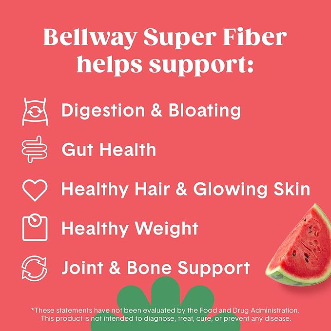 Bellway Super Fiber Powder + Collagen, Sugar-Free Psyllium Husk Powder with Hydrolyzed Collagen Peptides for Gut Health, Healthy Skin, Nails, Bones & Joints, Strawberry Lemonade & Watermelon Bundle
