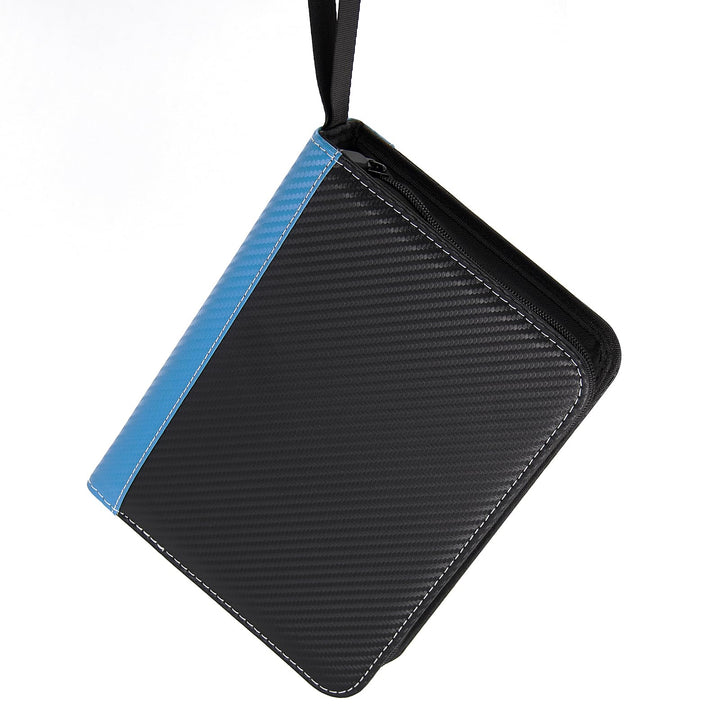 MaoKea Card Binder For Card 4-Pocket Sleeves with 440 Cards Holder,Game Collection Binder Card Holder Of Fit for TCGcard album,game card Yugioh Trading Sports Cards (Blue and black)