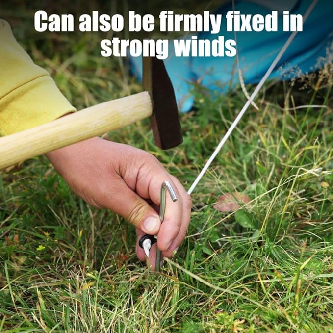 20PCS Aluminum Tent Stakes Pegs with Hooks, Camping Tent Stakes for Outdoor Travel, Professional Ground Stakes for Outdoor Camping, Hard and Light Tent Pegs, Specially Designed for Camping