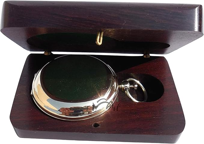 Backpacking Navigation Handmade Brass Personalize Compass for Best Man Get Well Hiking Camping Hunting Trekking Sailing Adventure Travelling Graduation Day Birthday Gifts for Son Back to School