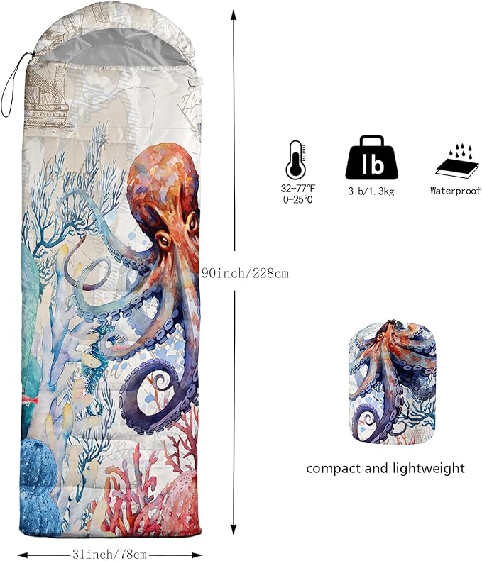 AILONEN Boys Sports Camping Sleeping Bags,Lightweight & Waterproof,3 Season Warm & Cool Weather,Black Player Basketball Sleeping Bags for Kids Adults,Travelling,Outdoors