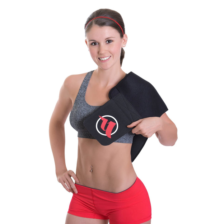 Fitru Waist Trimmer Sauna Ab Belt For Women & Men - Waist Trainer Stomach Wrap (Black, XS: 8" X 34")