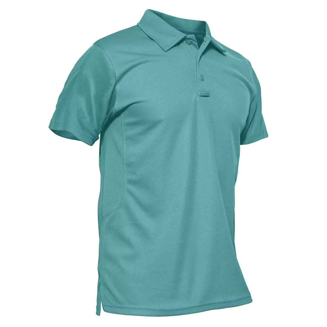 MAGCOMSEN Mens Polo T Shirts Short Sleeve Collared Work Shirt Dry Fit Tennis Top Moisture Wicking Shirt Grey Green S