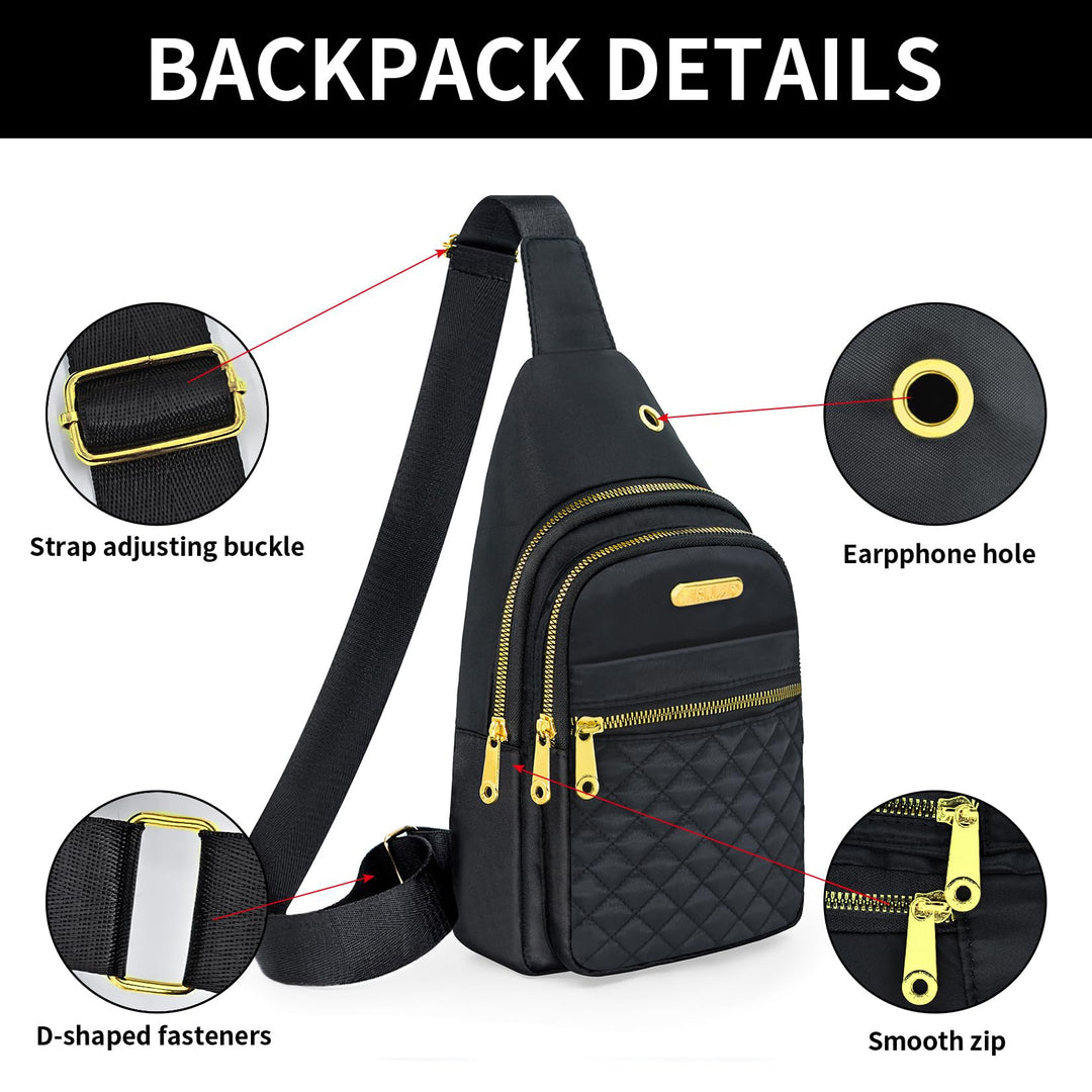 Aisijimo Small Sling Bag For Women Men Casual Crossbody Sling Backpack