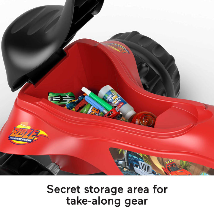 Fisher-Price Toddler Tricycle Blaze and the Monster Machines Tough Trike Bike Outdoor Toy with Storage for Preschool Kids Ages 2+ Years