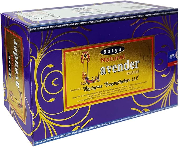 Natural Lavender Incense Sticks and Incense Stick Holder Bundle Insence Insense Satya Incense