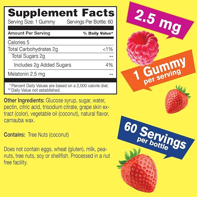 Vitamin D3 + K2 + Melatonin 2.5mg, Gummies Bundle - Great Tasting, Vitamin Supplement, Gluten Free, GMO Free, Chewable Gummy